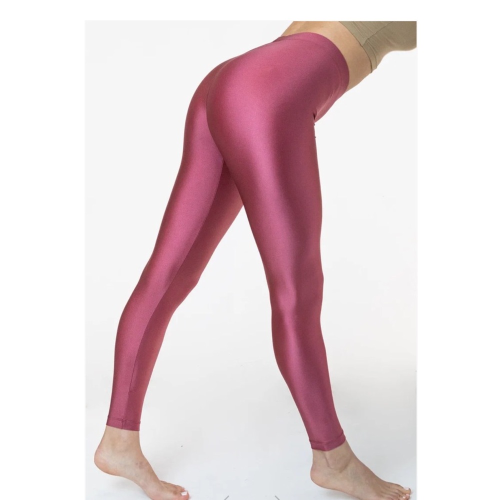 NEW! Shiny Nylon tricot Magenta High-Waist Leggings